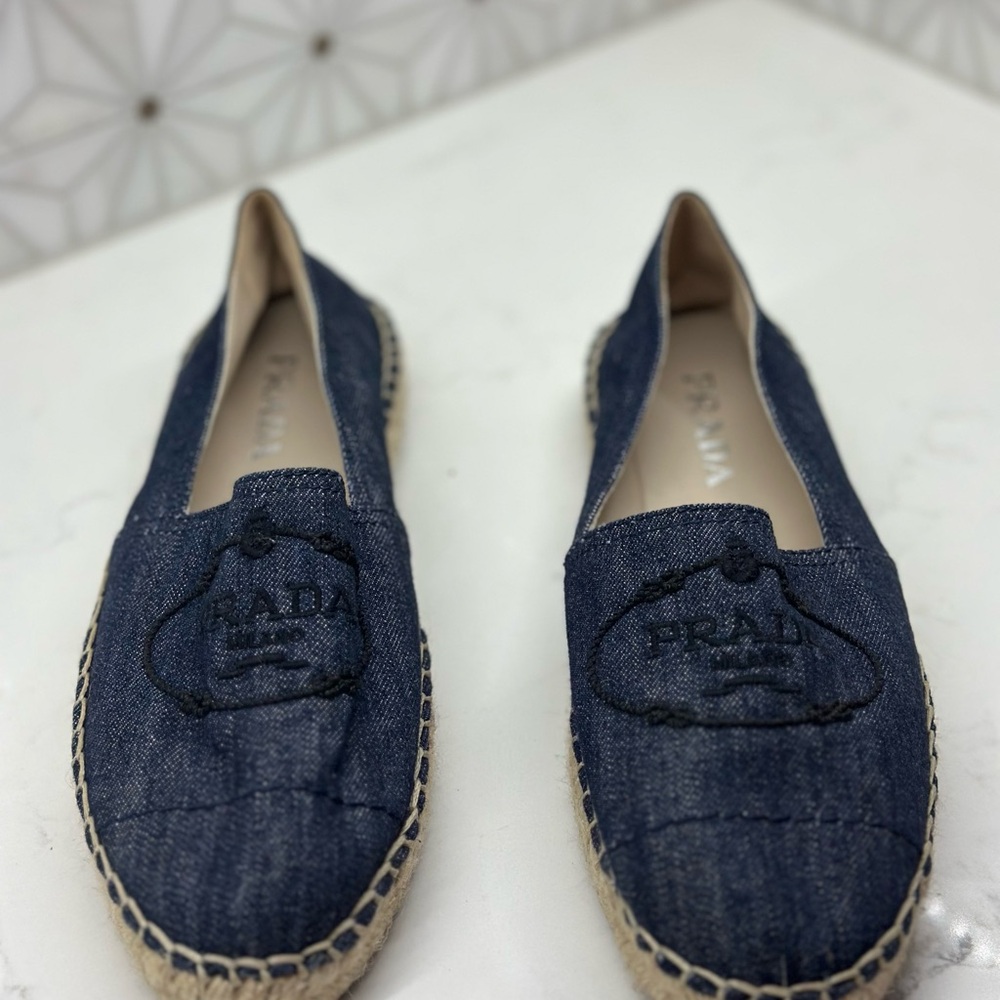 Prada Women's Denim Blue Espadrilles
